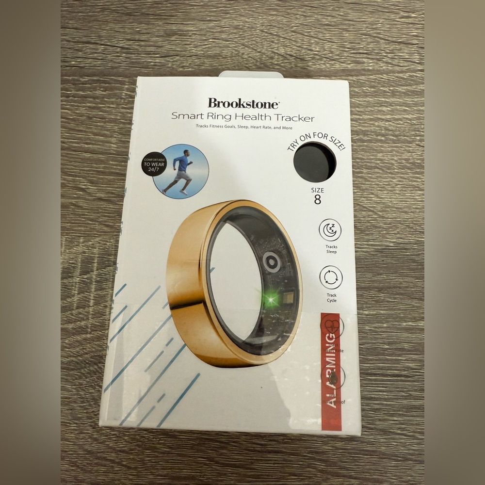 Brookstone Gold Smart Ring with Health Features